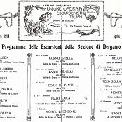 Programma escursionistico UOEI Bergamo anno 1919